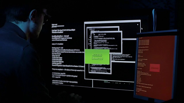 黑客入侵系统视频素材