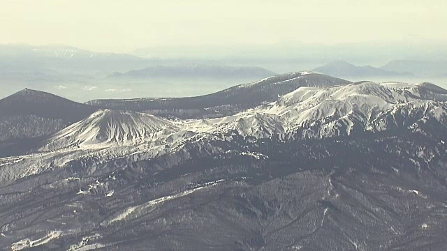 航空，东马山或东玛雅山，福岛，日本视频素材