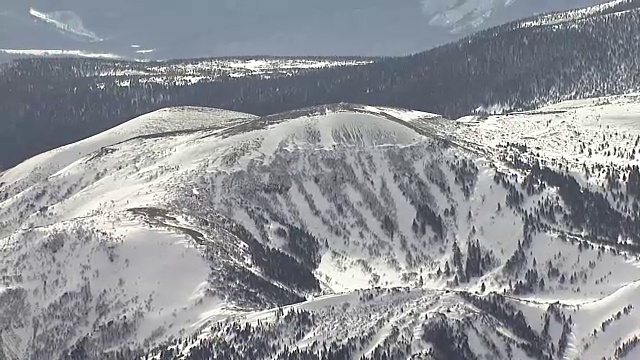 航空，东马山或东玛雅山，福岛，日本视频素材