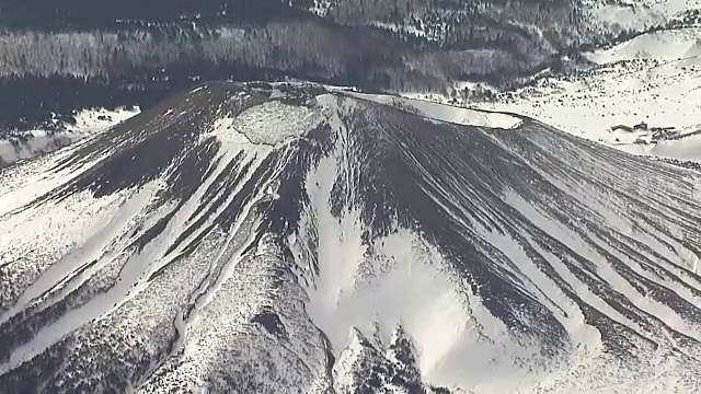 航空，东马山或东玛雅山，福岛，日本视频素材