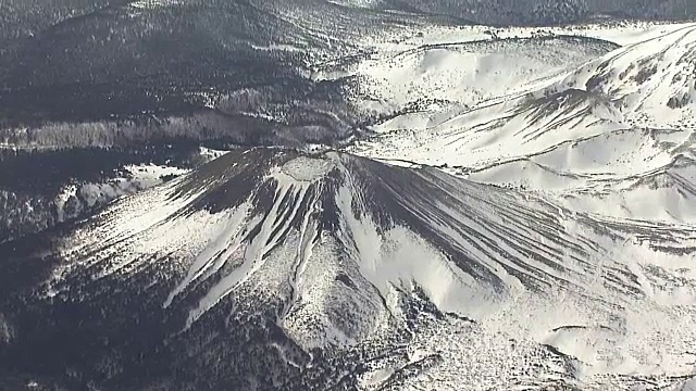 航空，东马山或东玛雅山，福岛，日本视频素材