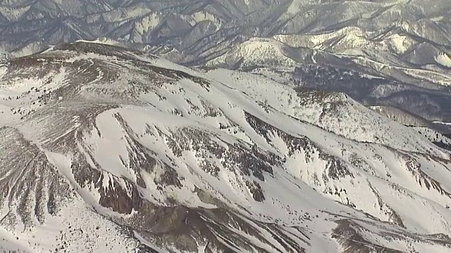 航拍，日本福岛东马山伊斋共山视频素材