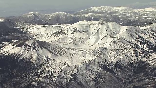 航空，东马山或东玛雅山，福岛，日本视频素材