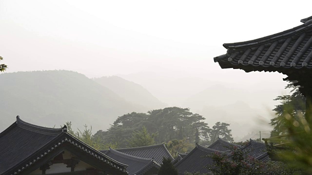 永州Buseoksa傍晚景观视频素材