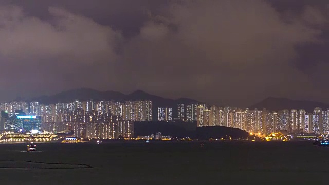 香港夜间时间间隔为4k视频素材