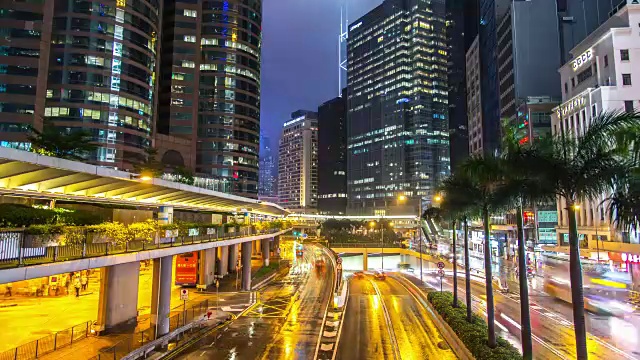 4K时间流逝香港夜景视频素材