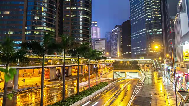 4K时间流逝香港夜景视频素材