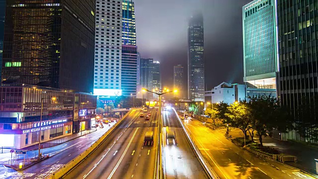 4K时间流逝香港夜景视频素材