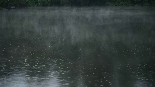 雨落湖上视频素材