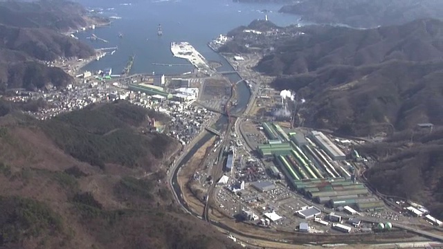 航空，日本岩手市釜石市视频素材