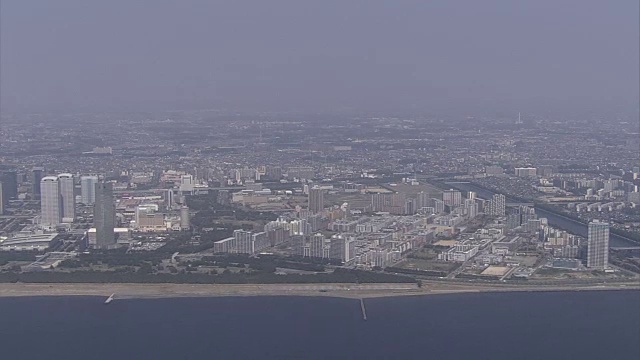 AERIAL，日本千叶市久哈里新城视频素材