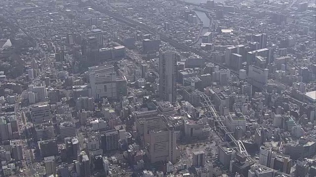 日本千叶县千叶市的空中摄影视频素材