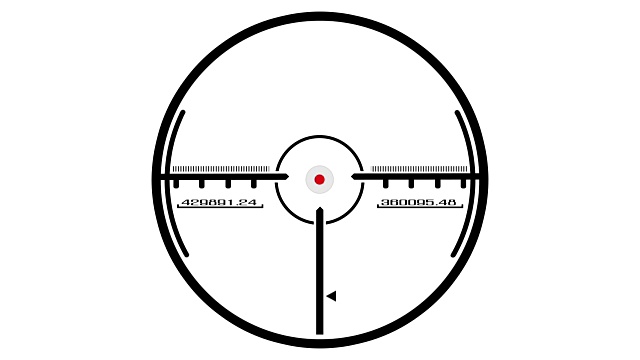 十字准线和瞄准动画视频素材