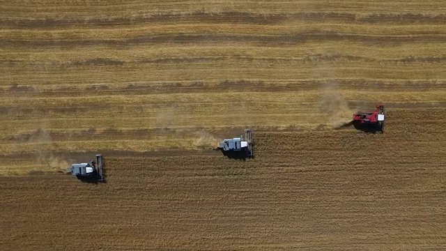 收获地里的拖拉机视频下载