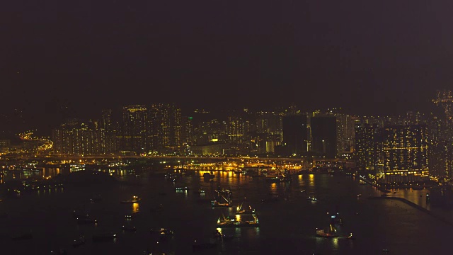 4K时间流逝香港夜景视频素材