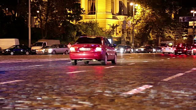 夜间道路交通视频素材