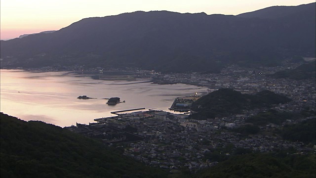 日本香川市的Shodoshima During Sunset视频素材