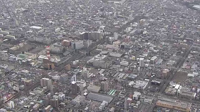 日本神奈川县相模原市鸟瞰图视频素材