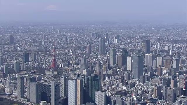 日本富士山，东京市区视频素材