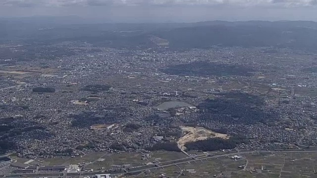 日本奈良县奈良市的航空视频素材