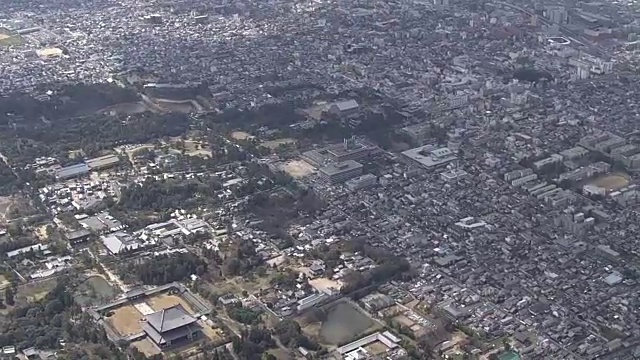 空中，奈良市中心，日本视频素材