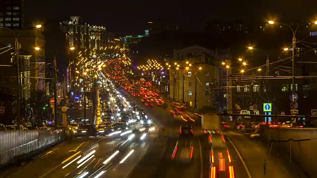 夜间公路延时视频素材