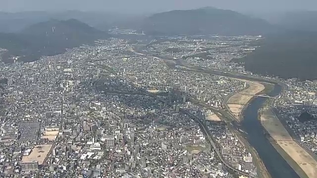 航拍，广岛市，日本广岛视频素材