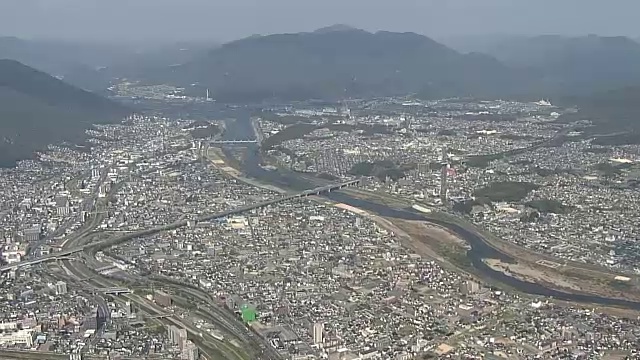 航拍，广岛市，日本广岛视频素材