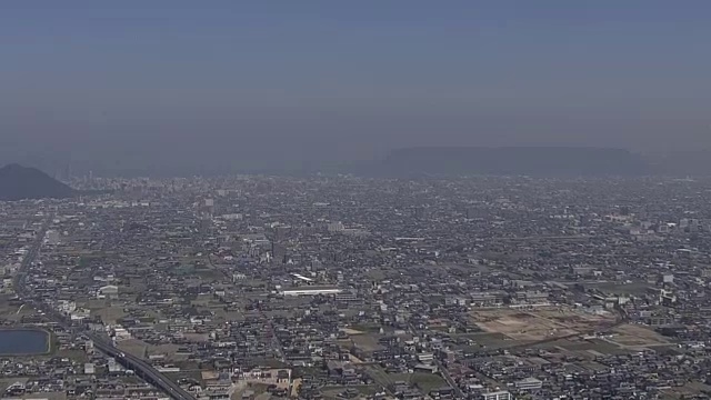 空中，高松市，香川，日本视频素材