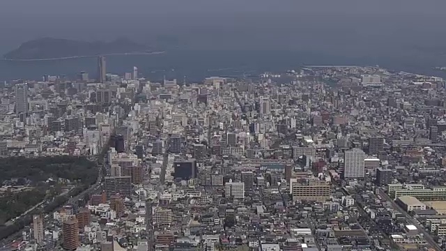 空中，高松市，香川，日本视频素材