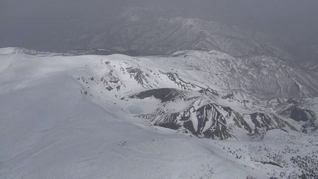 高空，雪山藏宫，日本视频素材