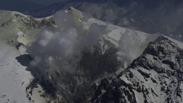 御岳山，日本第二高的火山视频素材