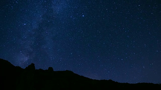 星空转向太空天文摄影时间流逝，山林视频素材