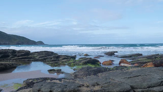 巴西布齐奥斯布拉瓦海滩的时光流逝视频素材