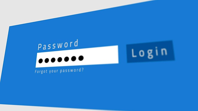 在网站上输入密码。支付系统授权视频素材