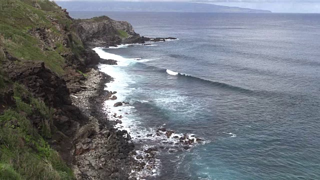 崎岖风景的毛伊岛海岸视频素材