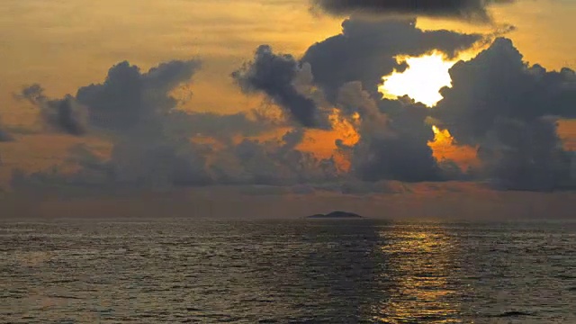 热带岛屿日出的时间流逝视频素材