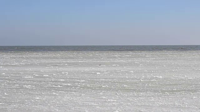 冰和浪，海视频素材