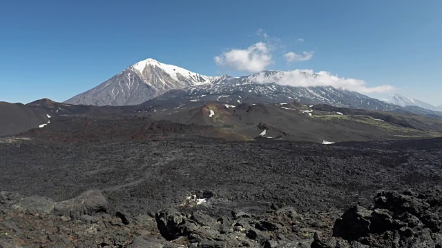 堪察加半岛美丽的火山景观(延时)视频素材