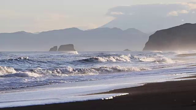 堪察加半岛的太平洋海岸视频素材