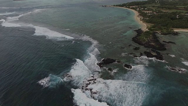 海景和毛里求斯风景，航拍视频素材