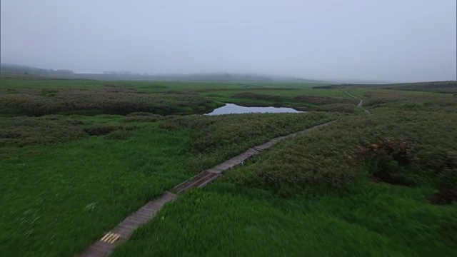 无人机拍摄的乌尤努马湿地视频素材