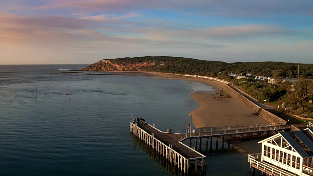 Barwon Heads海岸线，贝拉林半岛，澳大利亚，维多利亚视频素材