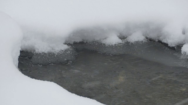 雪花和冰水视频素材