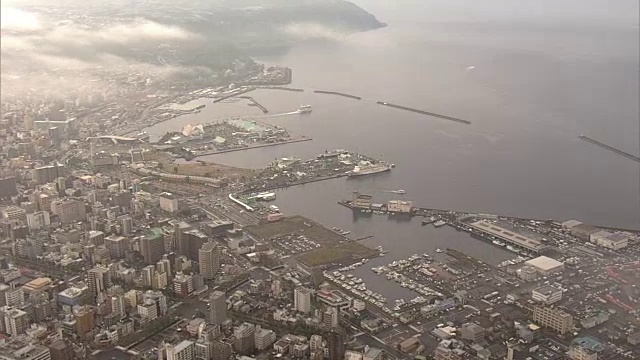 航空，鹿儿岛港，日本鹿儿岛视频素材