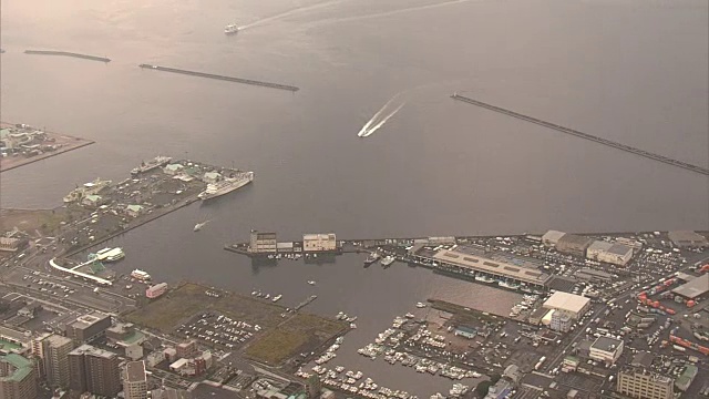 航空，鹿儿岛港，日本鹿儿岛视频素材