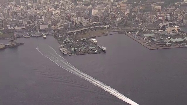 航空，鹿儿岛港，日本鹿儿岛视频素材