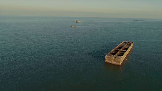 法国Arromanches, Video - Mulberry harbour视频素材