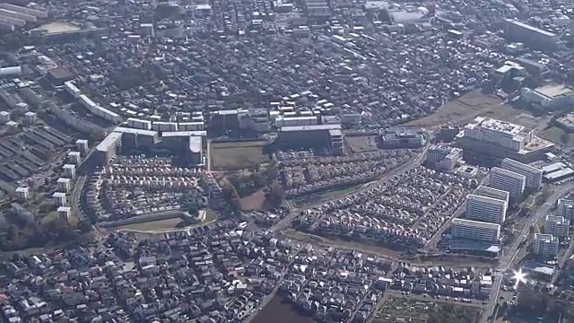 日本千叶，空中，高田单位，住宅综合体视频素材