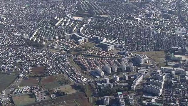 日本千叶，空中，高田单位，住宅综合体视频素材